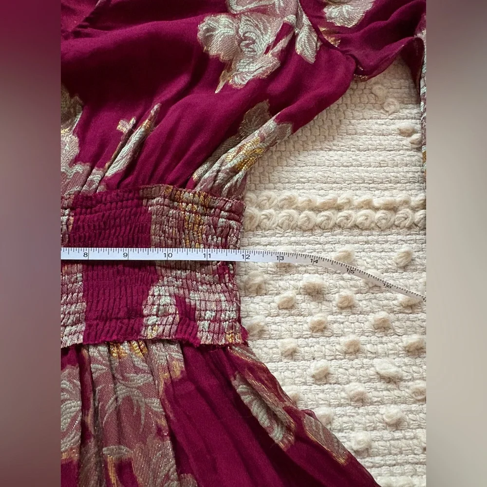 Hemant & Nandita floral shimmer dress size S - Picture 11 of 16